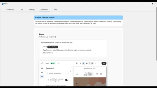 SSO+ screenshot
