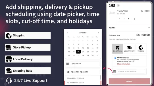 DS Pickup Delivery Date &amp; time screenshot