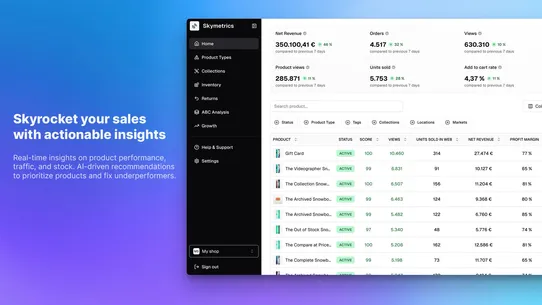 Skymetrics screenshot