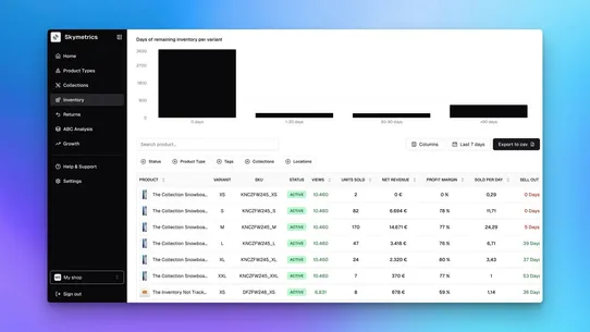 Skymetrics screenshot