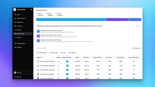 Skymetrics screenshot