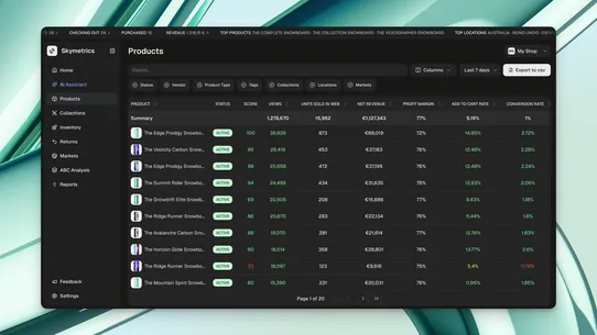 Skymetrics screenshot