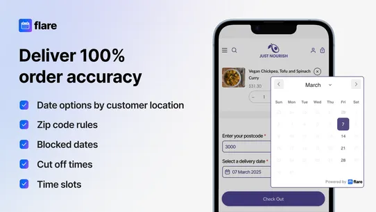 Flare: Delivery Date Picker screenshot