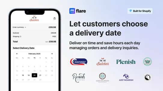 Flare: Delivery Date Picker screenshot