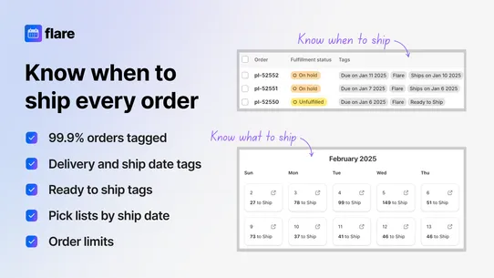 Flare: Delivery Date Picker screenshot