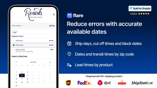 Flare: Delivery Date Picker screenshot