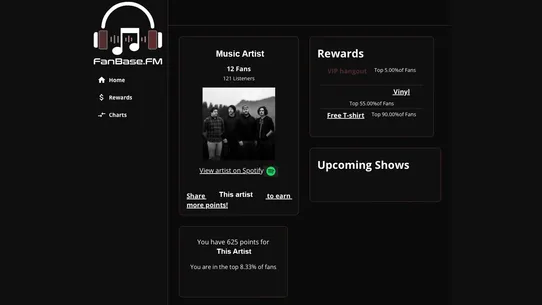 Fanbase.fm screenshot