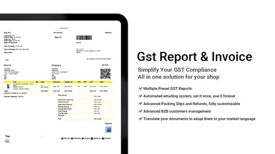 GST Reports &amp; Invoices screenshot