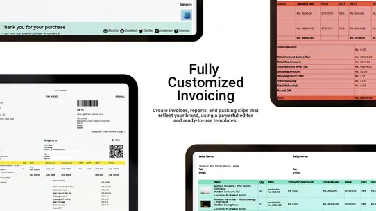 GST Reports &amp; Invoices screenshot