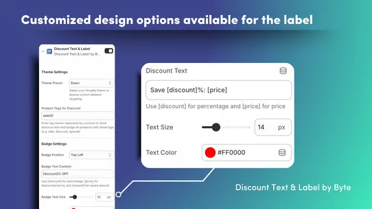 ByteTag Discount Text &amp; Label screenshot