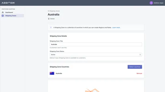 Postcode Shipping Rates screenshot