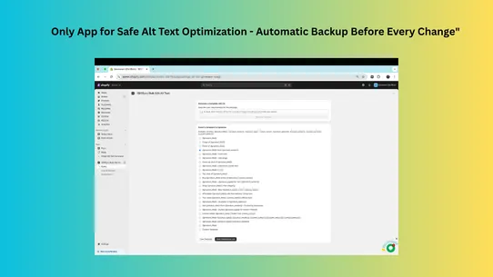 Alt Text Optimizer with Backup screenshot