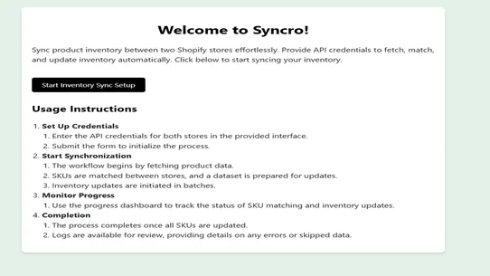 Syncro: Inventory Synchronizer screenshot