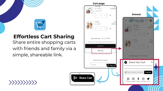 MeroxIO Share your Cart screenshot