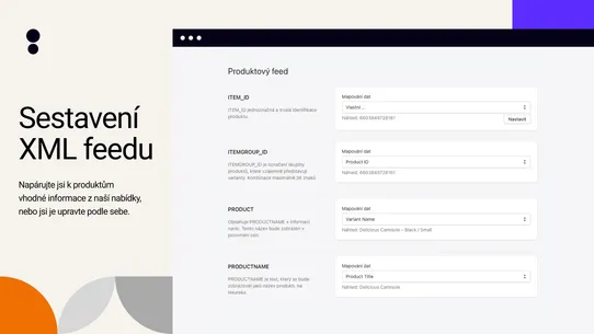 Heureka XML feed screenshot