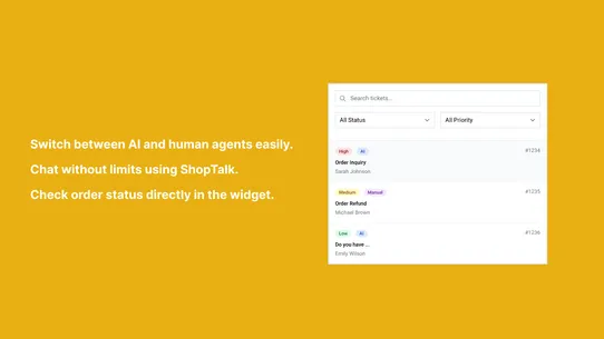 ShopTalk: AI Live Chat Agent screenshot