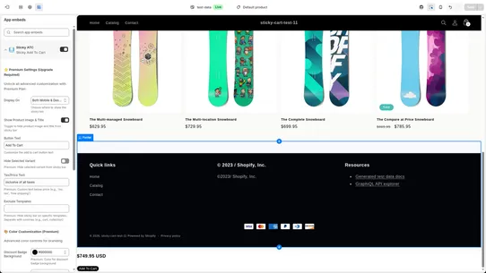 Sticky Add To Cart screenshot