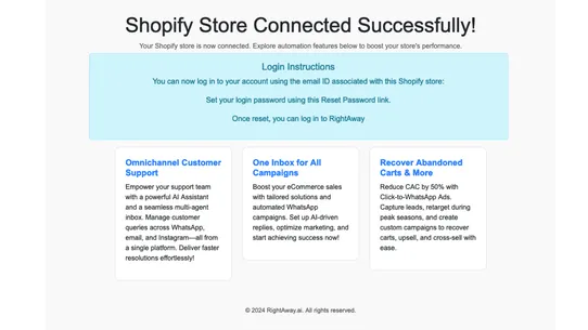 RightAway Marketing &amp; Helpdesk screenshot