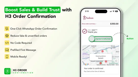 H3 Order Confirmation screenshot