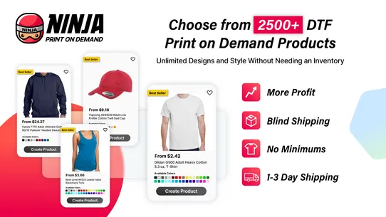 NinjaPOD: DTF Print on Demand screenshot