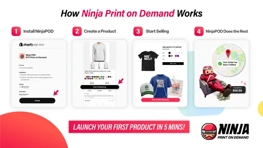 NinjaPOD: DTF Print on Demand screenshot