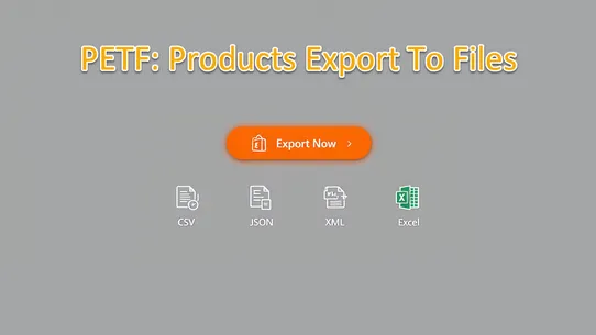 PETF: products export to files screenshot