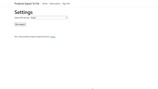 PETF: products export to files screenshot