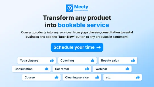 Appointment Booking App: Meety screenshot