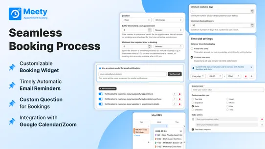 Appointment Booking App: Meety screenshot