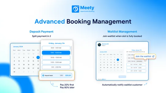 Appointment Booking App: Meety screenshot