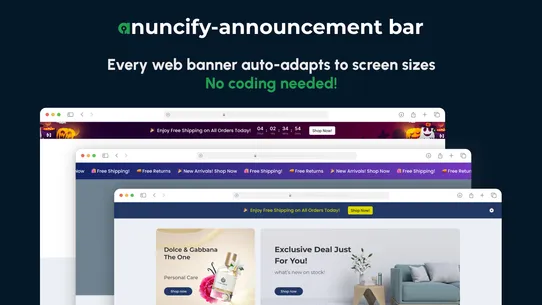 Anuncify ‑ Announcement Bar screenshot