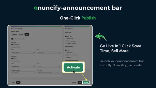 Anuncify ‑ Announcement Bar screenshot