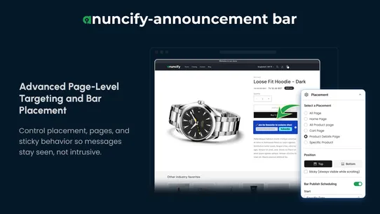 Anuncify ‑ Announcement Bar screenshot