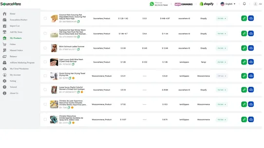 SourceHere Dropshipping screenshot