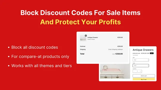 DCB ‑ Discount Code Blocker screenshot