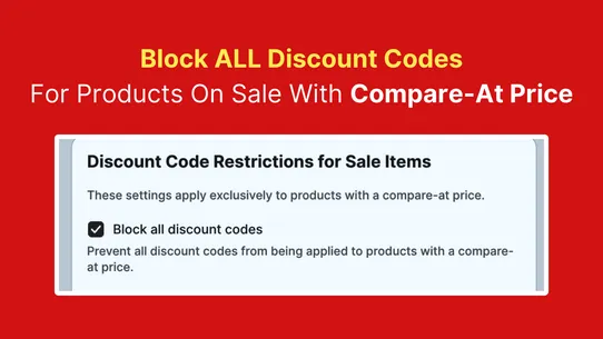 DCB ‑ Discount Code Blocker screenshot