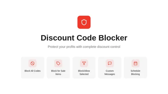 DCB ‑ Discount Code Blocker screenshot