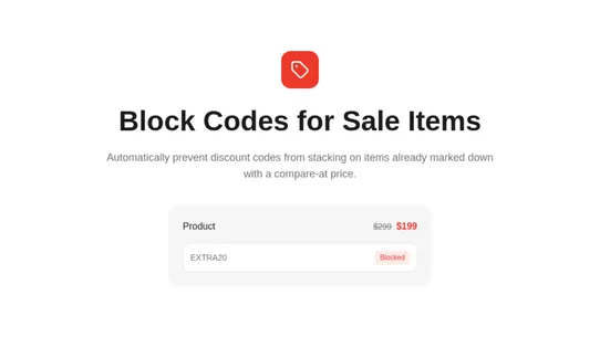 DCB ‑ Discount Code Blocker screenshot