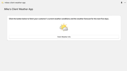 Mike&#39;s Client Weather App screenshot