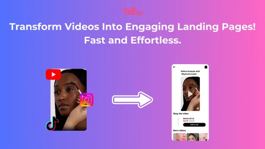 Tellos Video Landing Pages screenshot