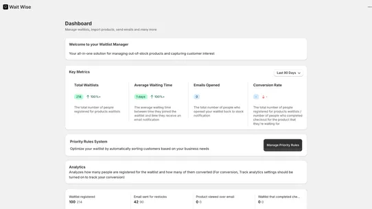 WaitWise | Waitlist with Rules screenshot
