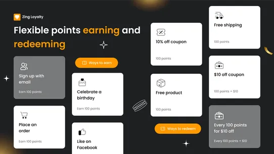 Zing Loyalty Rewards Referrals screenshot