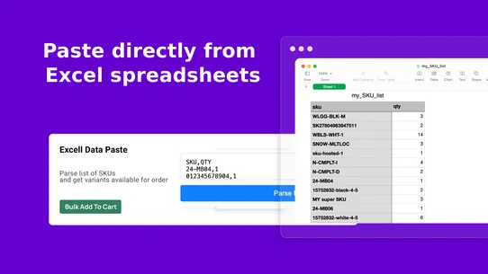 Ordexis Bulk Order by SKU CSV screenshot