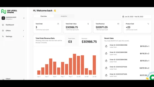 ESP Upsell Engine screenshot