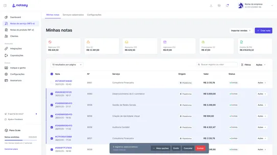 Notasy ‑ Notas Fiscais screenshot