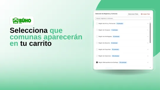 Selecty ‑ comunas de chile screenshot