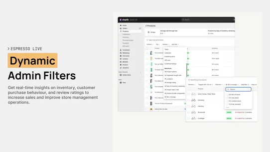 Espresso Live Metafields screenshot