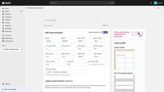 CTS Multi Barcode Labels screenshot