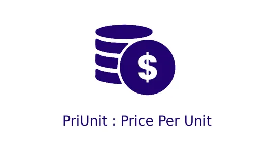 PriUnit : Price Per Unit screenshot