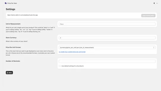 PriUnit : Price Per Unit screenshot